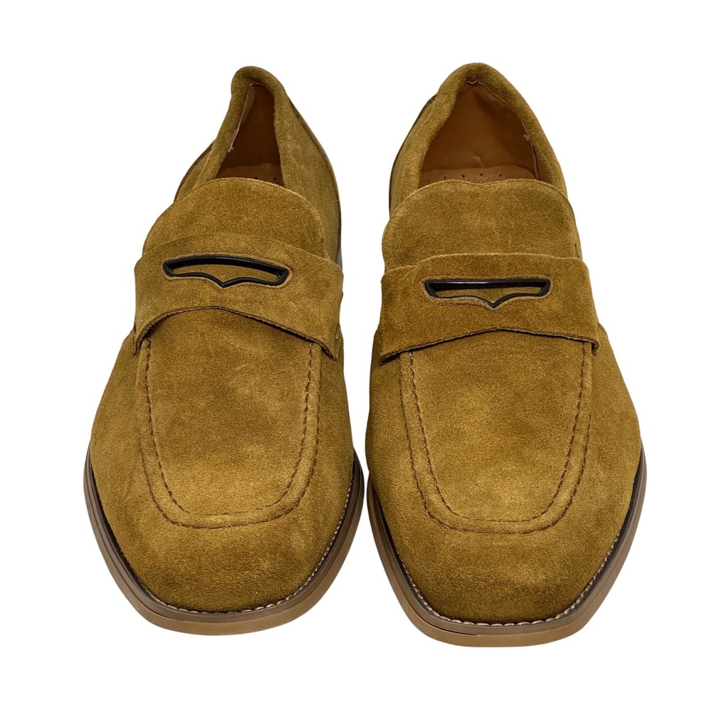 Stacy Adams Loafers Tan Suede Slip On Memory Foam 25205-240 Dress Shoes Mens 11M